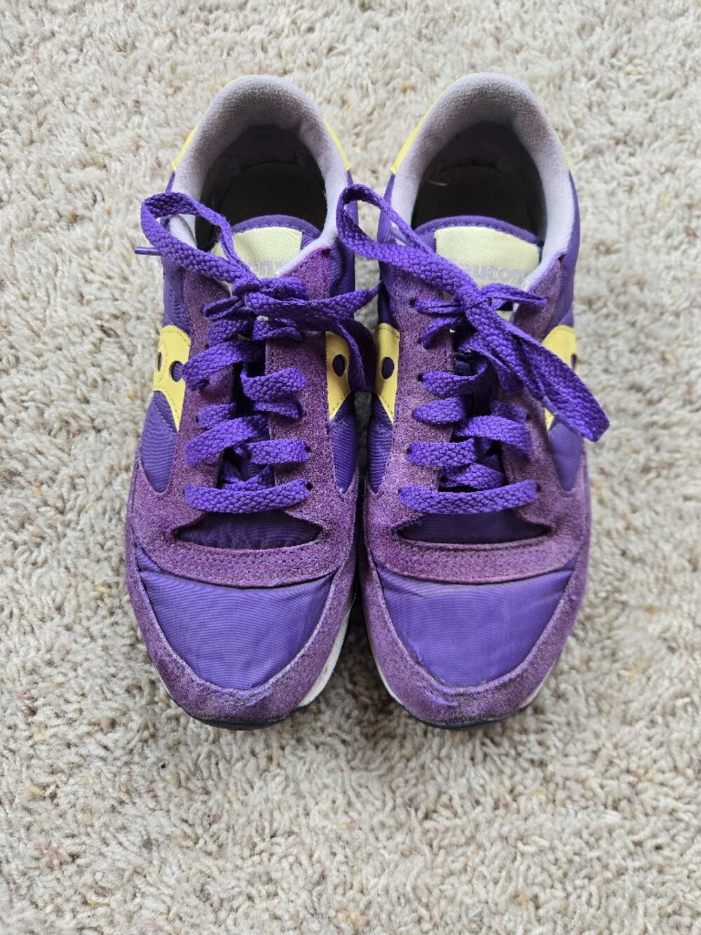 Saucony Jazz Low Pro Sneakers - Purple / Yellow - Women's US Size 6